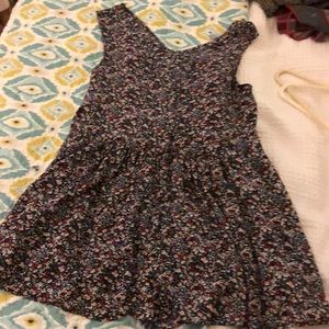 Floral v neck tank top romper